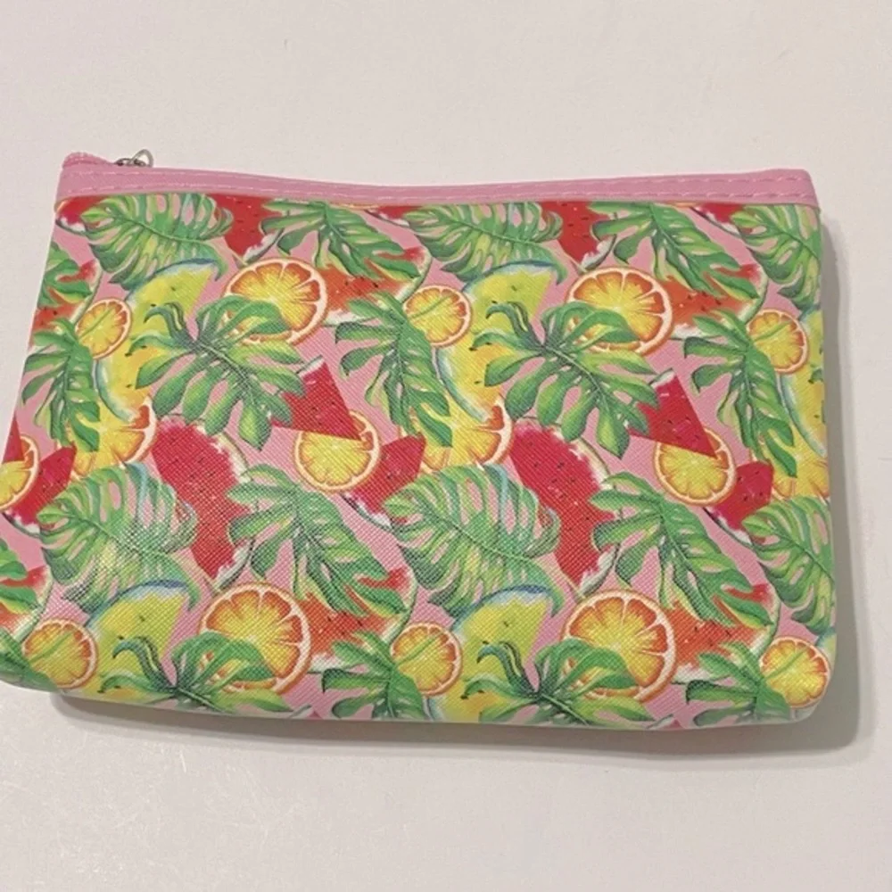 Beloved Set of Three Cosmetics Bags: One Clear and Two Watermelon Fruit Print